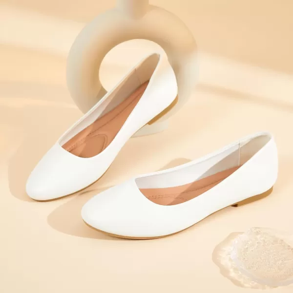 Hash Bubbie Women's Flats Shoes Ballet Flats Dress Shoes Comfortable PU Leather Slip on Shoes for Women