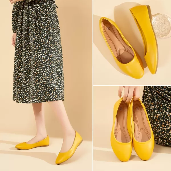 Hash Bubbie Women's Flats Shoes Ballet Flats Dress Shoes Comfortable PU Leather Slip on Shoes for Women
