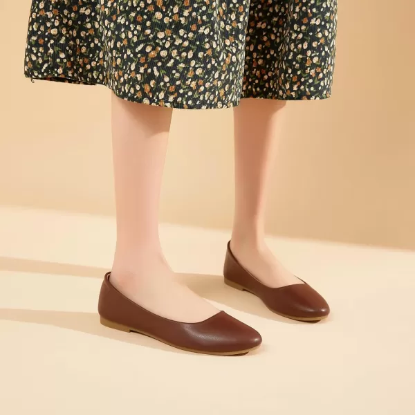 Hash Bubbie Women's Flats Shoes Ballet Flats Dress Shoes Comfortable PU Leather Slip on Shoes for Women