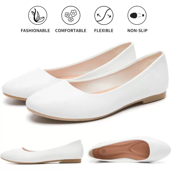 Hash Bubbie Women's Flats Shoes Ballet Flats Dress Shoes Comfortable PU Leather Slip on Shoes for Women