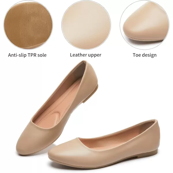 Hash Bubbie Women's Flats Shoes Ballet Flats Dress Shoes Comfortable PU Leather Slip on Shoes for Women