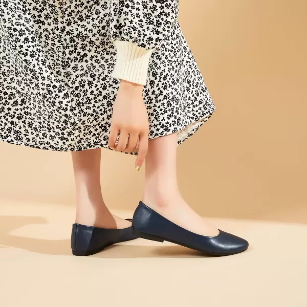 Hash Bubbie Women's Flats Shoes Ballet Flats Dress Shoes Comfortable PU Leather Slip on Shoes for Women