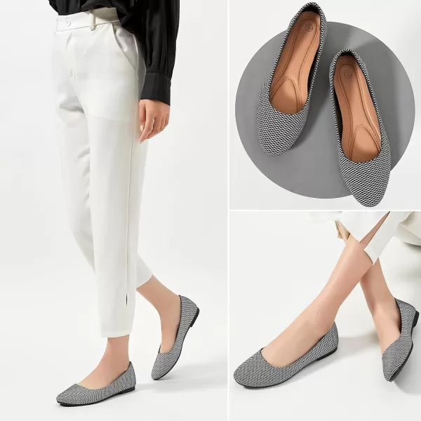 Hash Bubbie Women's Flats Shoes Ballet Flats Dress Shoes Comfortable PU Leather Slip on Shoes for Women