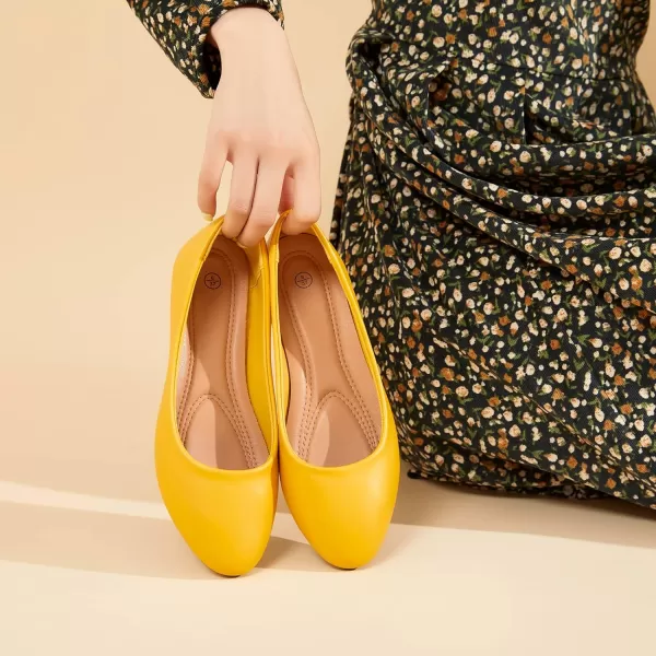 Hash Bubbie Women's Flats Shoes Ballet Flats Dress Shoes Comfortable PU Leather Slip on Shoes for Women