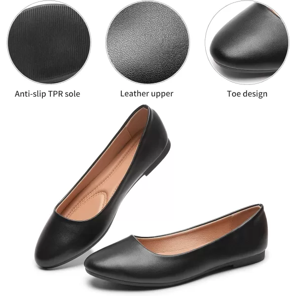 Hash Bubbie Women's Flats Shoes Ballet Flats Dress Shoes Comfortable PU Leather Slip on Shoes for Women
