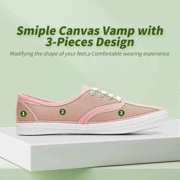 TUOPIN Womens White Canvas Sneakers Low Top Lace-up Canvas Shoes Lightweight Casual Tennis Shoes…