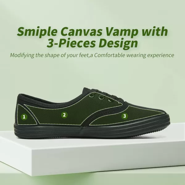 TUOPIN Womens White Canvas Sneakers Low Top Lace-up Canvas Shoes Lightweight Casual Tennis Shoes…