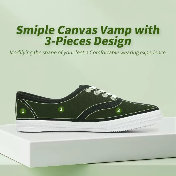 TUOPIN Womens White Canvas Sneakers Low Top Lace-up Canvas Shoes Lightweight Casual Tennis Shoes…