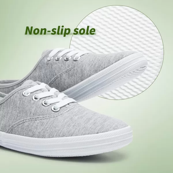 TUOPIN Womens White Canvas Sneakers Low Top Lace-up Canvas Shoes Lightweight Casual Tennis Shoes…