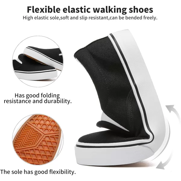 Women's Slip on Shoes Canvas Sneakers Loafers Non Slip Shoes Low Top Casual Shoes