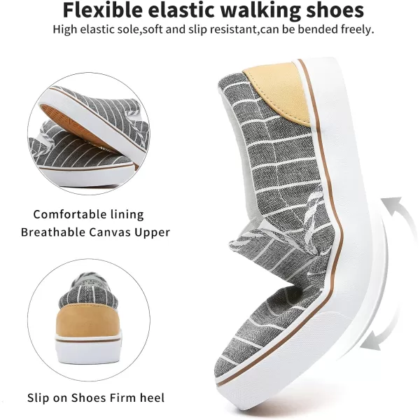 Women's Slip on Shoes Canvas Sneakers Loafers Non Slip Shoes Low Top Casual Shoes