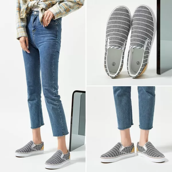 Women's Slip on Shoes Canvas Sneakers Loafers Non Slip Shoes Low Top Casual Shoes