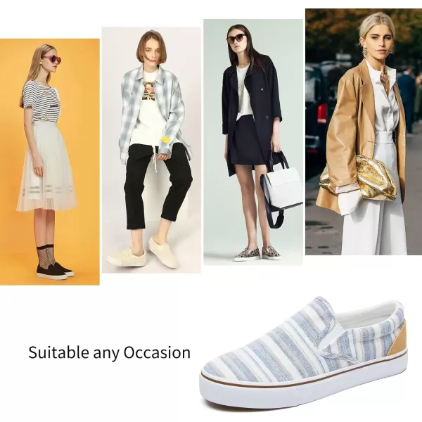 Women's Slip on Shoes Canvas Sneakers Loafers Non Slip Shoes Low Top Casual Shoes