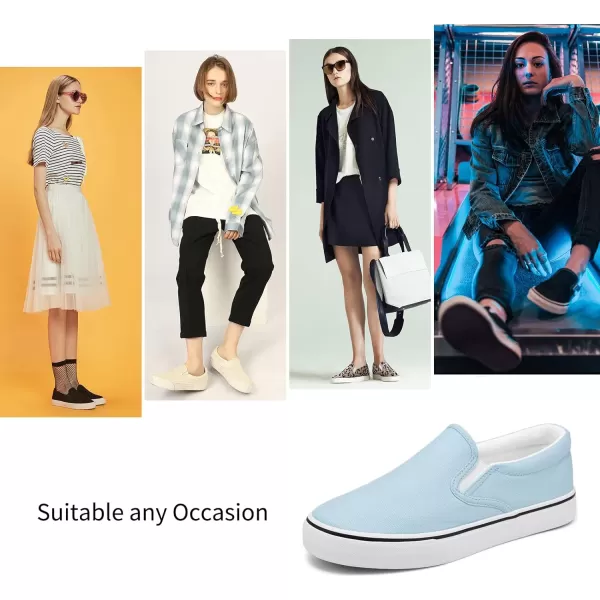 Women's Slip on Shoes Canvas Sneakers Loafers Non Slip Shoes Low Top Casual Shoes