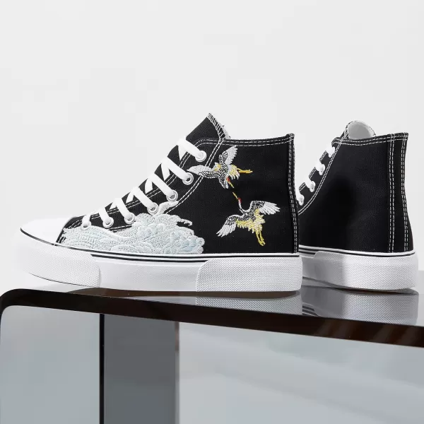 hash bubbie Unisex Fashion High top Sneakers Womens Classic High Tops Canvas Shoes Casual Tennis Shoes for Men