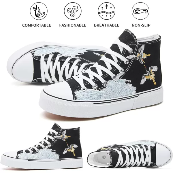 hash bubbie Unisex Fashion High top Sneakers Womens Classic High Tops Canvas Shoes Casual Tennis Shoes for Men