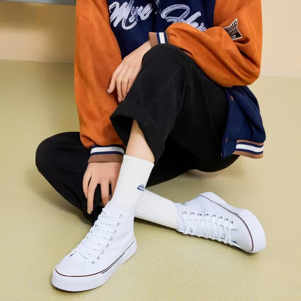 hash bubbie Unisex Fashion High top Sneakers Womens Classic High Tops Canvas Shoes Casual Tennis Shoes for Men