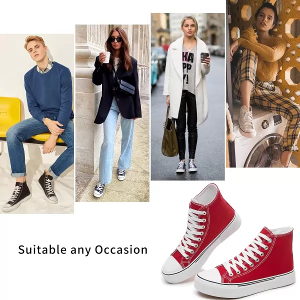 hash bubbie Unisex Fashion High top Sneakers Womens Classic High Tops Canvas Shoes Casual Tennis Shoes for Men