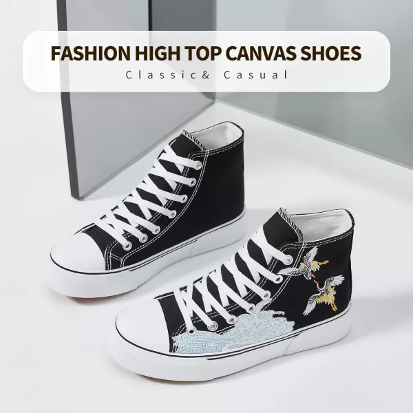 hash bubbie Unisex Fashion High top Sneakers Womens Classic High Tops Canvas Shoes Casual Tennis Shoes for Men