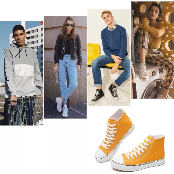 hash bubbie Unisex Fashion High top Sneakers Womens Classic High Tops Canvas Shoes Casual Tennis Shoes for Men