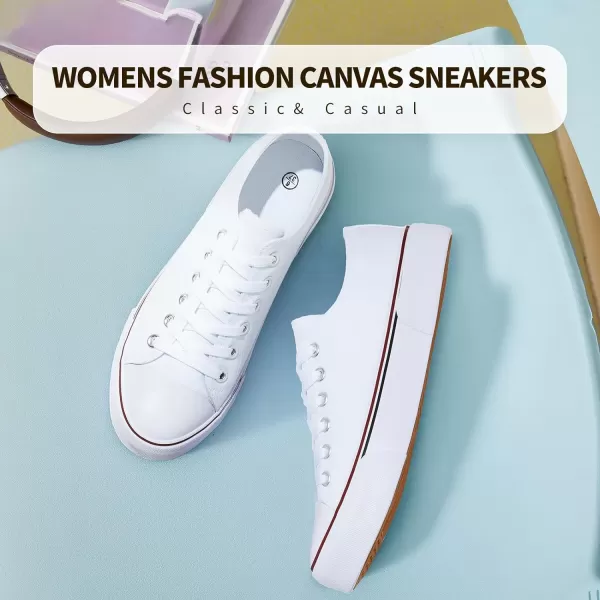 hash bubbie White Sneakers for Women Low Top Canvas Shoes Womens Canvas Sneakers Women's Fashion Sneakers Slip on Casual Tennis Shoes