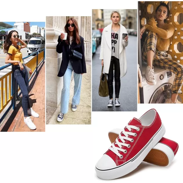 hash bubbie White Sneakers for Women Low Top Canvas Shoes Womens Canvas Sneakers Women's Fashion Sneakers Slip on Casual Tennis Shoes