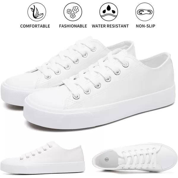 hash bubbie White Sneakers for Women Womens Tennis Shoes Women's Fashion Leather Sneakers Lace up Casual Shoes for Walking
