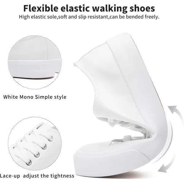 hash bubbie White Sneakers for Women Womens Tennis Shoes Women's Fashion Leather Sneakers Lace up Casual Shoes for Walking