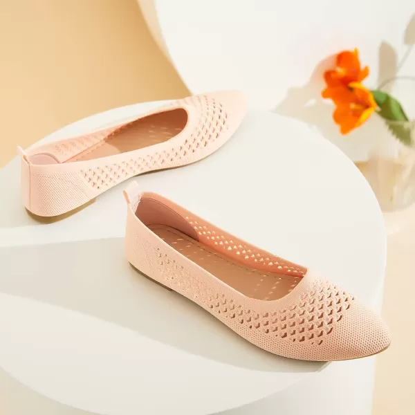 hash bubbie Women's Flats Shoes Women Comfortable Dress Shoes Black Pointed Toe Flats Ballet Mesh Knit Flat Dressy Slip on Business Casual Shoes for Women