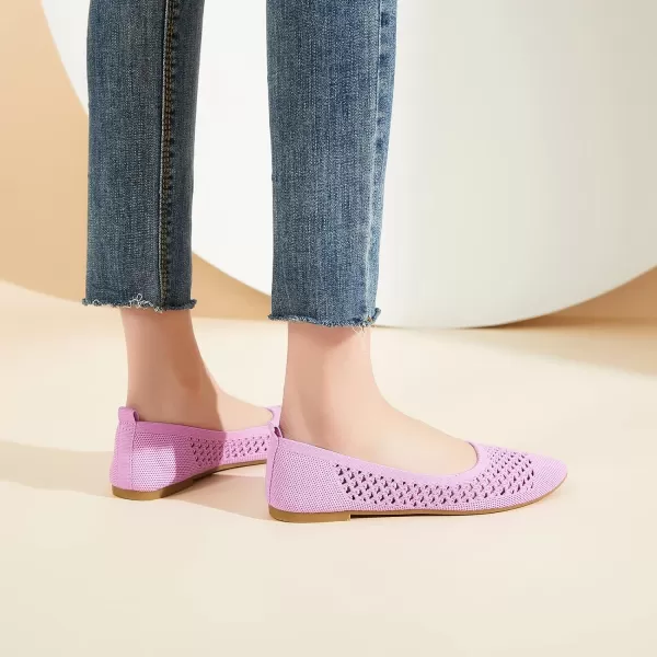 hash bubbie Women's Flats Shoes Women Comfortable Dress Shoes Black Pointed Toe Flats Ballet Mesh Knit Flat Dressy Slip on Business Casual Shoes for Women