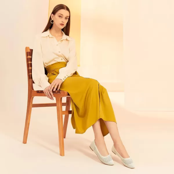 hash bubbie Women's Flats Shoes Women Comfortable Dress Shoes Black Pointed Toe Flats Ballet Mesh Knit Flat Dressy Slip on Business Casual Shoes for Women