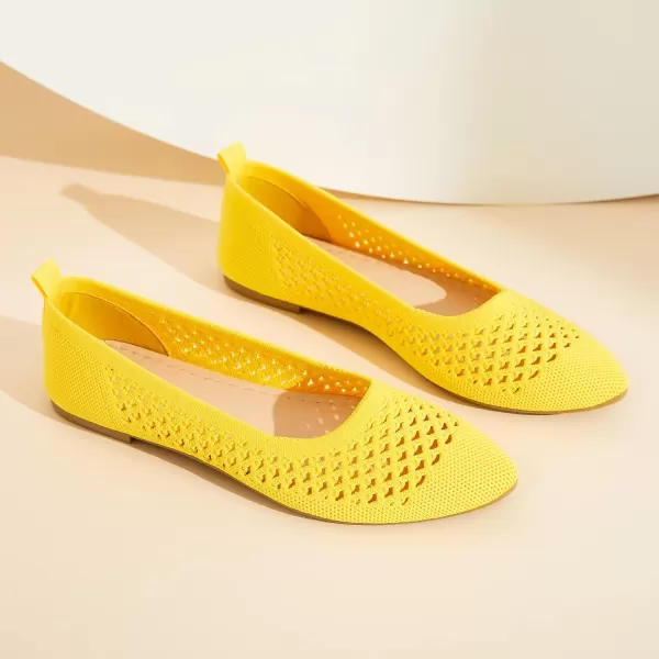 hash bubbie Women's Flats Shoes Women Comfortable Dress Shoes Black Pointed Toe Flats Ballet Mesh Knit Flat Dressy Slip on Business Casual Shoes for Women