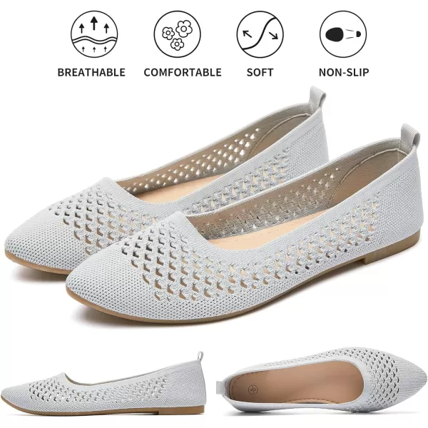 hash bubbie Women's Flats Shoes Women Comfortable Dress Shoes Black Pointed Toe Flats Ballet Mesh Knit Flat Dressy Slip on Business Casual Shoes for Women