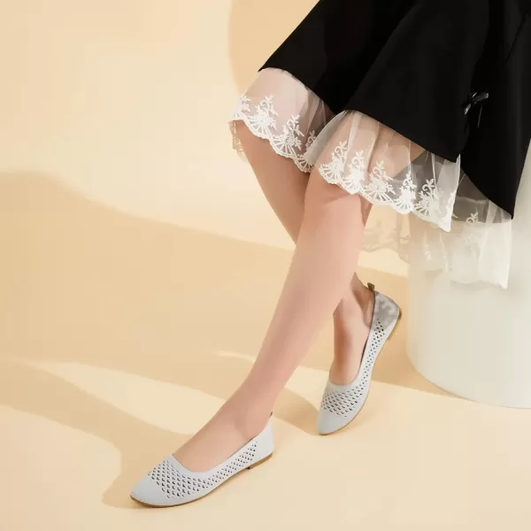 hash bubbie Women's Flats Shoes Women Comfortable Dress Shoes Black Pointed Toe Flats Ballet Mesh Knit Flat Dressy Slip on Business Casual Shoes for Women