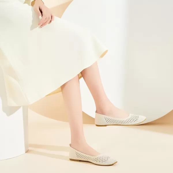 hash bubbie Women's Flats Shoes Women Comfortable Dress Shoes Black Pointed Toe Flats Ballet Mesh Knit Flat Dressy Slip on Business Casual Shoes for Women