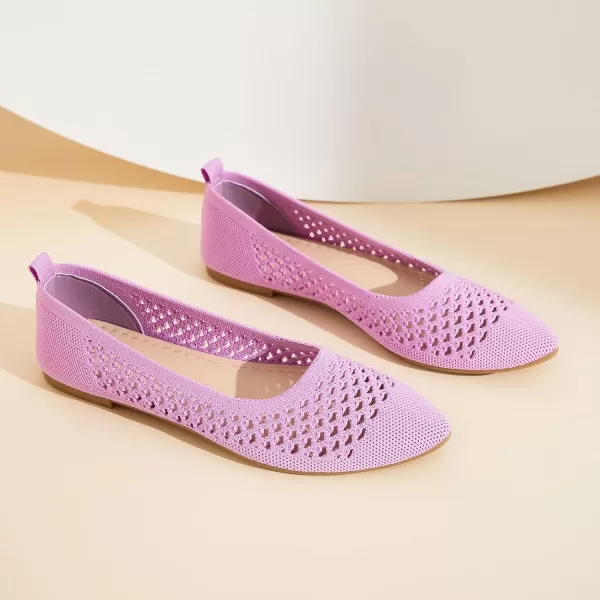 hash bubbie Women's Flats Shoes Women Comfortable Dress Shoes Black Pointed Toe Flats Ballet Mesh Knit Flat Dressy Slip on Business Casual Shoes for Women