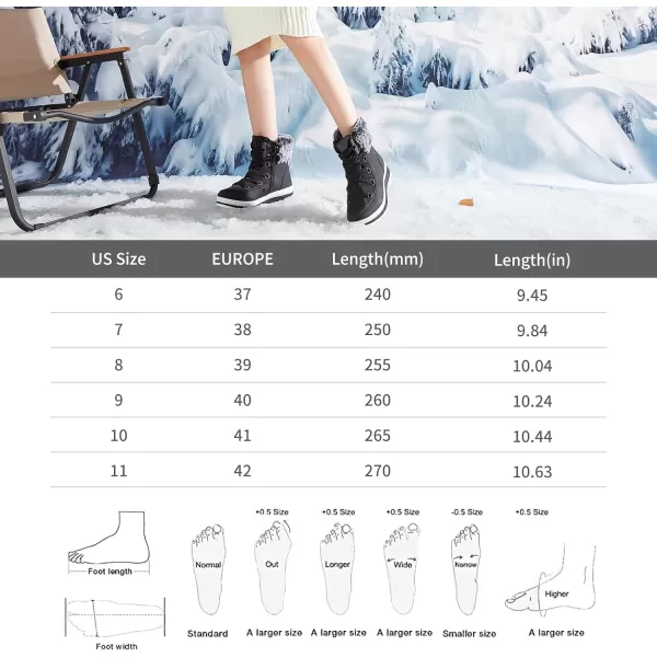 hash bubbie Women's Fuzzy Mid-Calf Boots Lace up Snow Boots for women Non Slip Combat Boots Black Winter Boots White Combat Boots