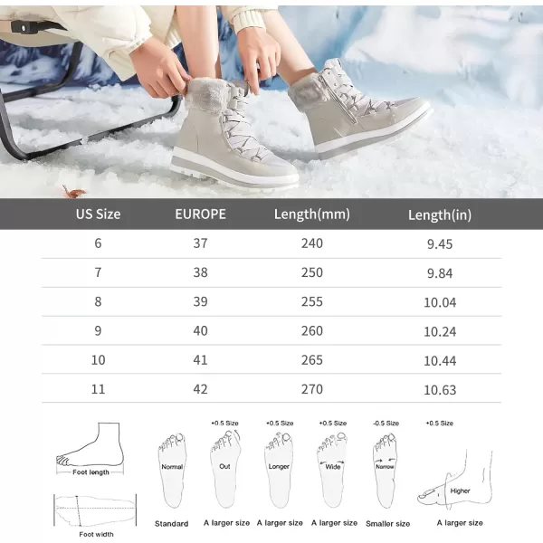 hash bubbie Women's Fuzzy Mid-Calf Boots Lace up Snow Boots for women Non Slip Combat Boots Black Winter Boots White Combat Boots