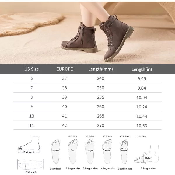 hash bubbie Women's Waterproof Ankle Boots Non Slip Combat Boots Black Fuzzy Winter Boots White Lace up Snow Boots for women Fall Boots with Zipper