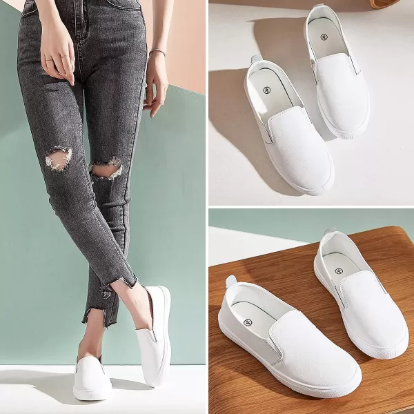 hash bubbie Womens White PU Leather Sneakers Low Top Tennis Shoes Casual Walking Shoes