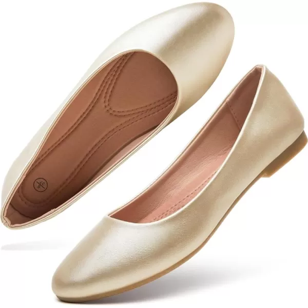 Hash Bubbie Women's Flats Shoes Ballet Flats Dress Shoes Comfortable PU Leather Slip on Shoes for Women