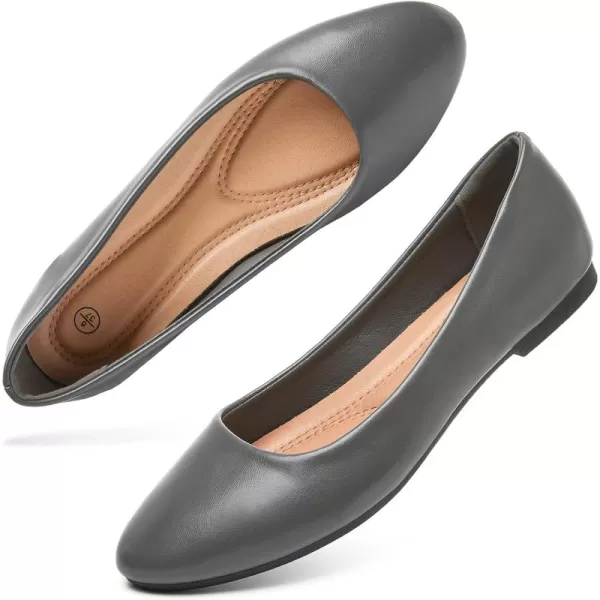 Hash Bubbie Women's Flats Shoes Ballet Flats Dress Shoes Comfortable PU Leather Slip on Shoes for Women