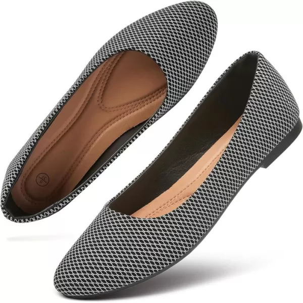 Hash Bubbie Women's Flats Shoes Ballet Flats Dress Shoes Comfortable PU Leather Slip on Shoes for Women