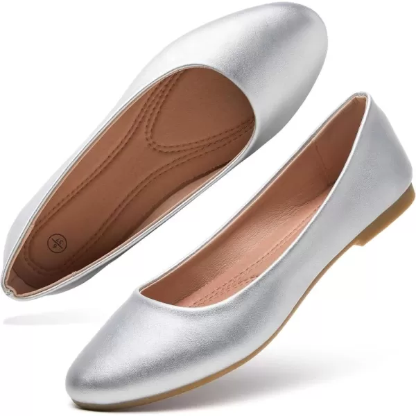 Hash Bubbie Women's Flats Shoes Ballet Flats Dress Shoes Comfortable PU Leather Slip on Shoes for Women