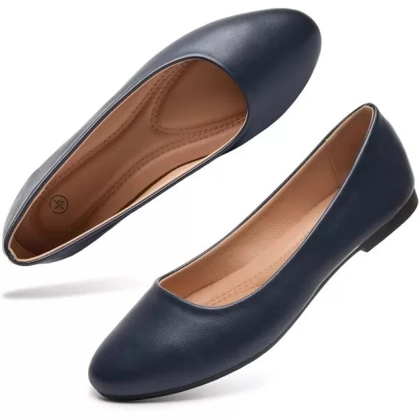 Hash Bubbie Women's Flats Shoes Ballet Flats Dress Shoes Comfortable PU Leather Slip on Shoes for Women