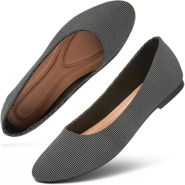 Hash Bubbie Women's Flats Shoes Ballet Flats Dress Shoes Comfortable PU Leather Slip on Shoes for Women