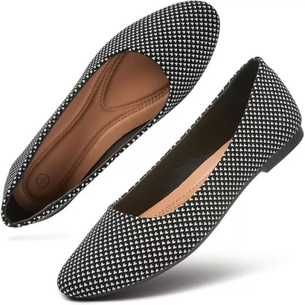 Hash Bubbie Women's Flats Shoes Ballet Flats Dress Shoes Comfortable PU Leather Slip on Shoes for Women
