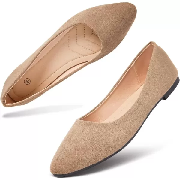 hash bubbie Black Flats Shoes Women Women's Dress Shoes Suede Dressy Casual Shoes Ballet Flats Loafers Comfortable Slip on Shoes