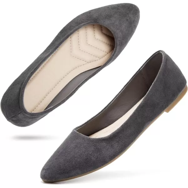 hash bubbie Black Flats Shoes Women Women's Dress Shoes Suede Dressy Casual Shoes Ballet Flats Loafers Comfortable Slip on Shoes