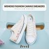 imagehash bubbie White Sneakers for Women Low Top Canvas Shoes Womens Canvas Sneakers Womens Fashion Sneakers Slip on Casual Tennis ShoesBeige Flower